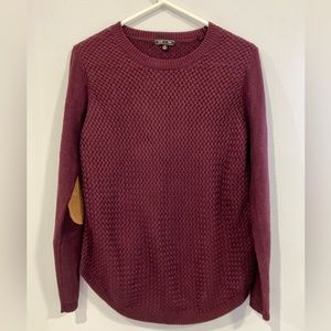 Medium Burgundy Elbow Patch Sweater